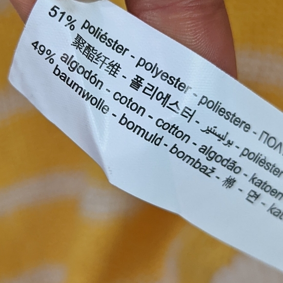 Zara Sweater Vest Yellow Stripe Tank Cotton V Neck Oversized Slouchy - Picture 7 of 10